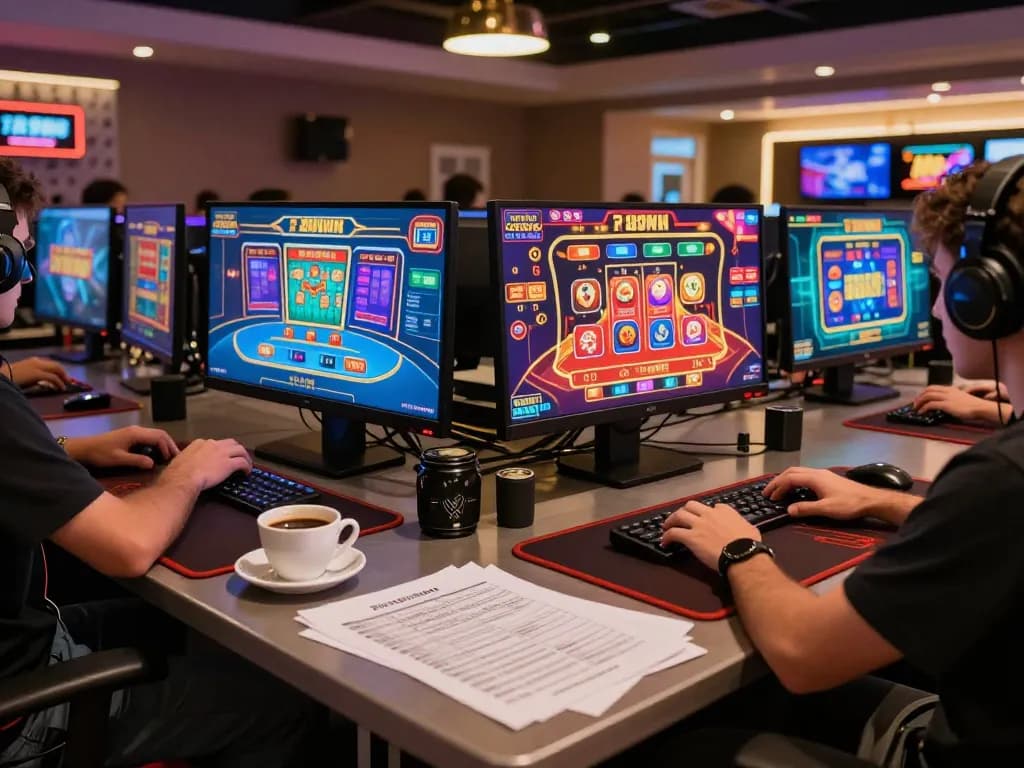 Player engaged in online casino games at home with 789win, showcasing vibrant gameplay strategies.