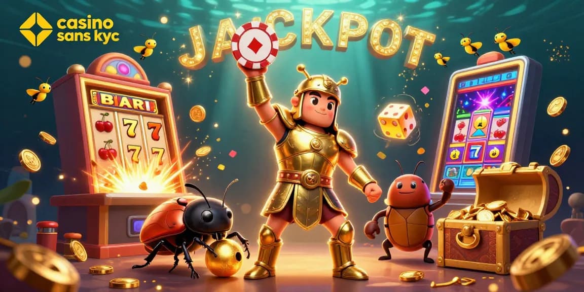 Jouez au casino sans KYC avec des personnages animés, des machines à sous et des effets dynamiques