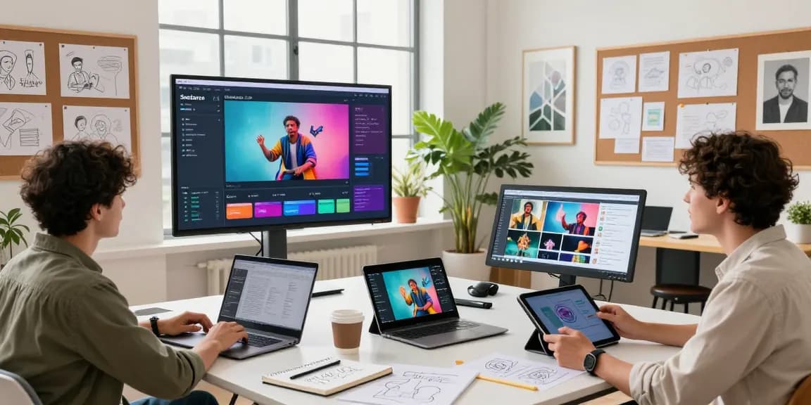 Creators using ai seedance 2.0 for video generation in a dynamic, collaborative workspace