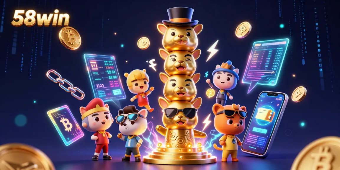 Experience thrilling gameplay at 58win with vibrant casino elements and animated characters.