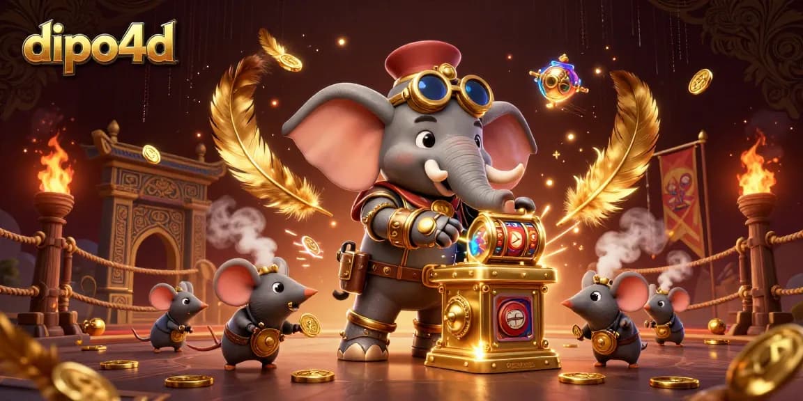 Engage with dipo4d's exciting gambling concepts through a vibrant casino-themed illustration