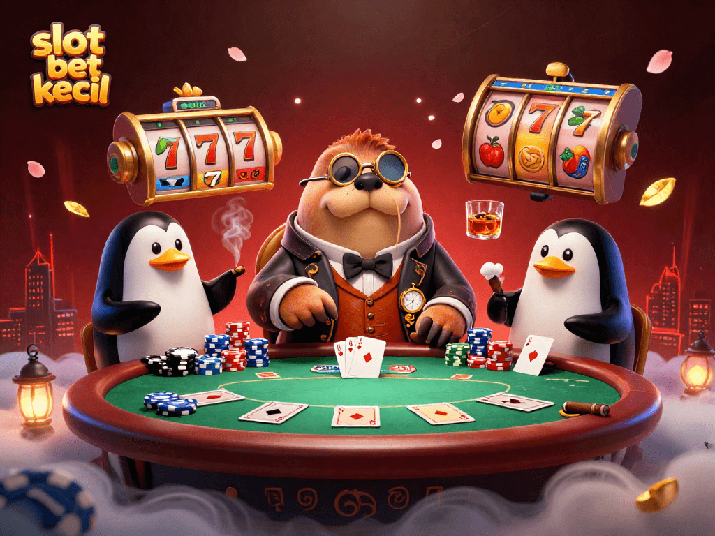 Taruhan seru di slot bet kecil dengan walrus berjanggut dan dealer penguin yang cerdas
