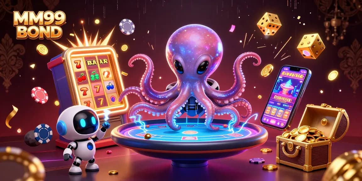 Play exciting casino games with MM99 BOND's vibrant alien scene and thrilling poker elements.