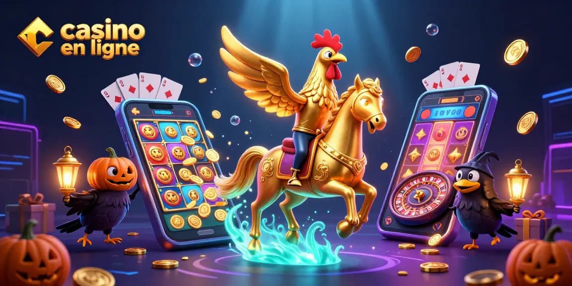 Découvrez un casino en ligne spectaculaire avec un coq doré et des jackpots lumineux.