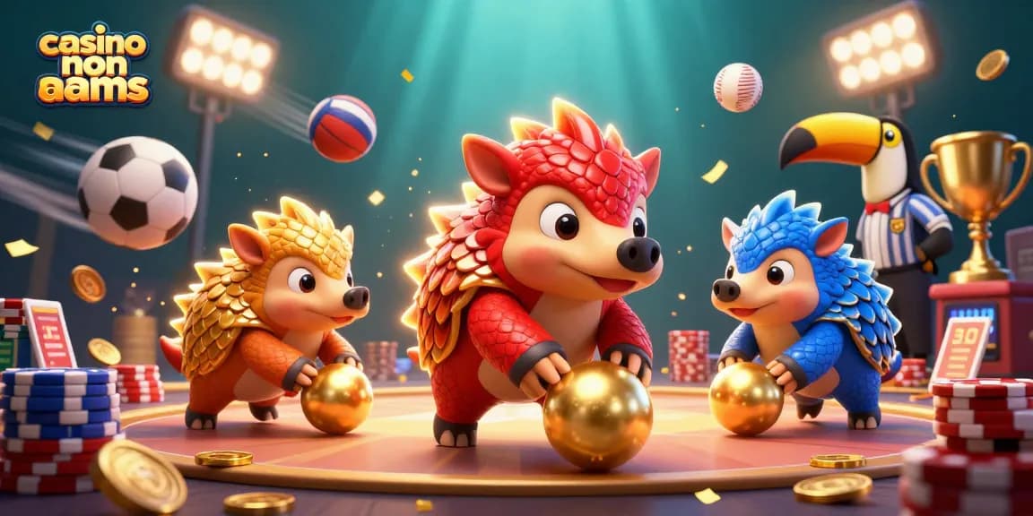 Gioca con emozione nei migliori casino non AAMS mentre i pangolini si sfidano in un divertente gioco.
