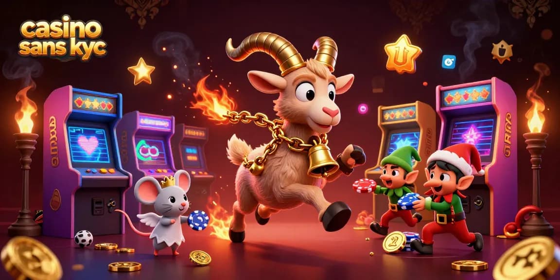 Jouer au casino sans KYC avec un Krampus fou dans une illustration festive et spooktacular