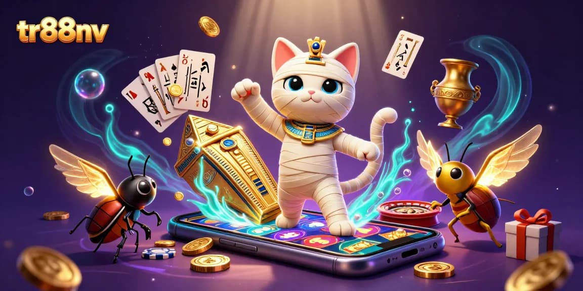 Spin the reels and unlock treasures with tr88nv in this vibrant casino scene.