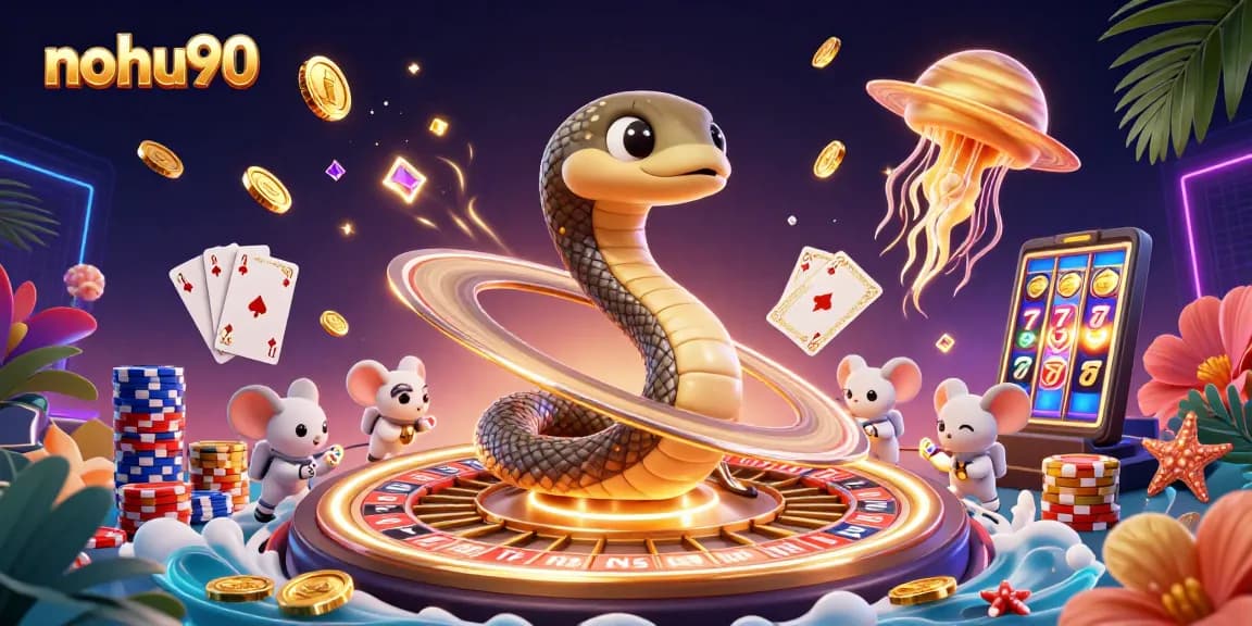 Experience thrilling gaming opportunities with nohu90, featuring vibrant casino characters and dynamic betting action.