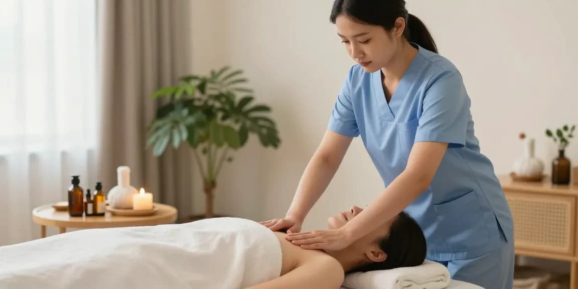 노원출장안마을 제공하는 전문 마사지 치료사와 편안한 고객의 모습