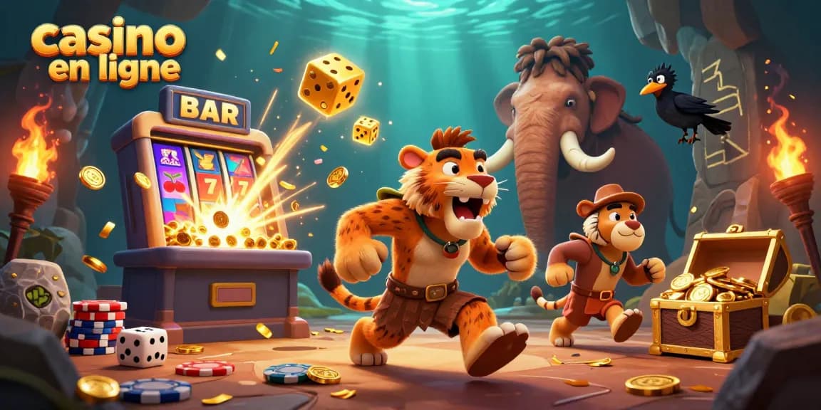 Visitez un casino en ligne préhistorique avec des personnages amusants et des jackpots éclatants.