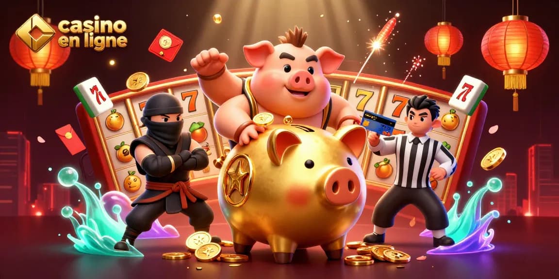 Gérez votre jeu de casino en ligne avec un sumo en pièces dorées et une ambiance dynamique.