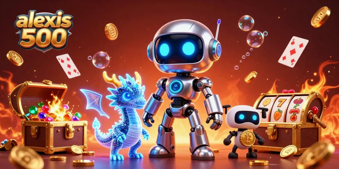 Engage in thrilling gameplay at alexis 500 while exploring vibrant casino-themed visuals.