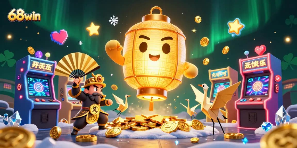 Experience winning moments with 68win in a vibrant casino setting filled with rich details.