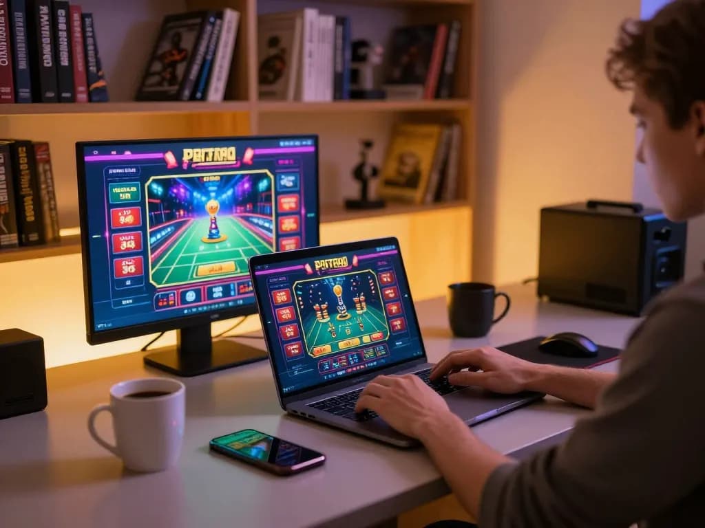 Player engaging in online betting at 888top showcasing a vibrant casino interface