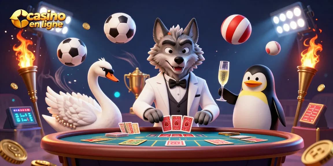 Jouez avec le casino en ligne en profitant d'une illustration 3D animée pleine d'énergie
