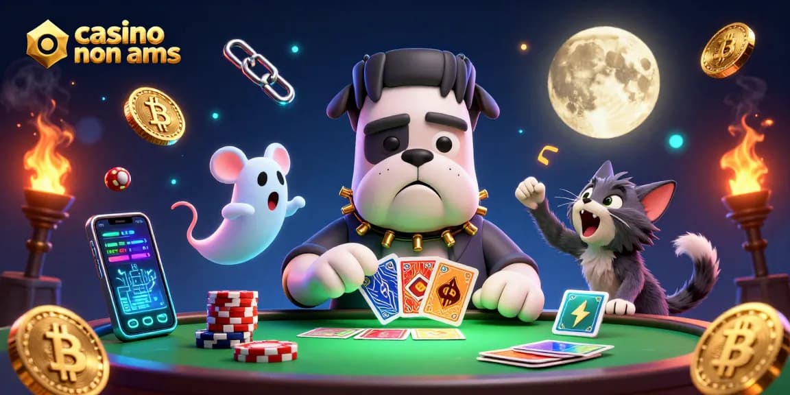 Catturare l'azione ai casinò non AAMS con un bulldog mostruoso e dettagli vivaci in un'illustrazione 3D.