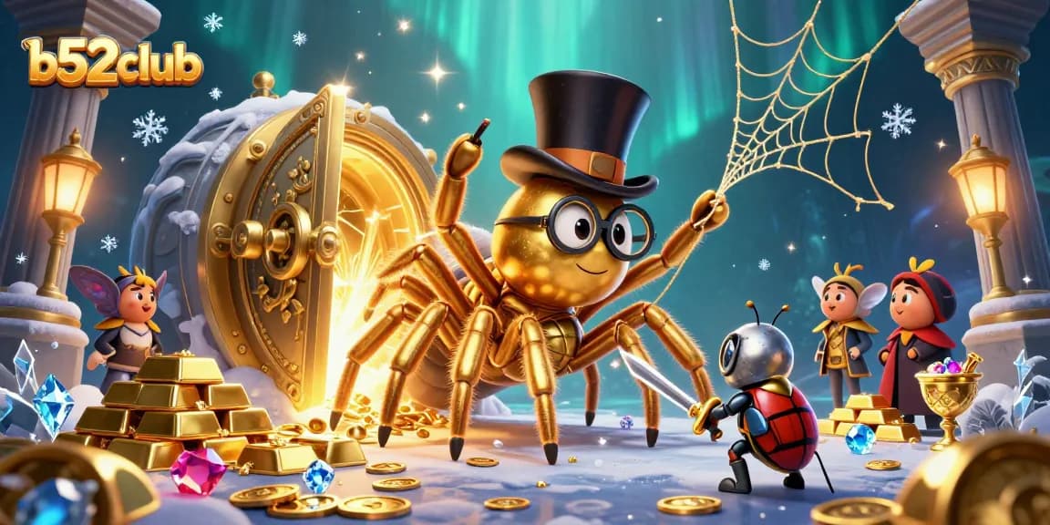 Engage with thrilling slot games at b52club through vibrant visuals of golden treasures and enchanting characters.