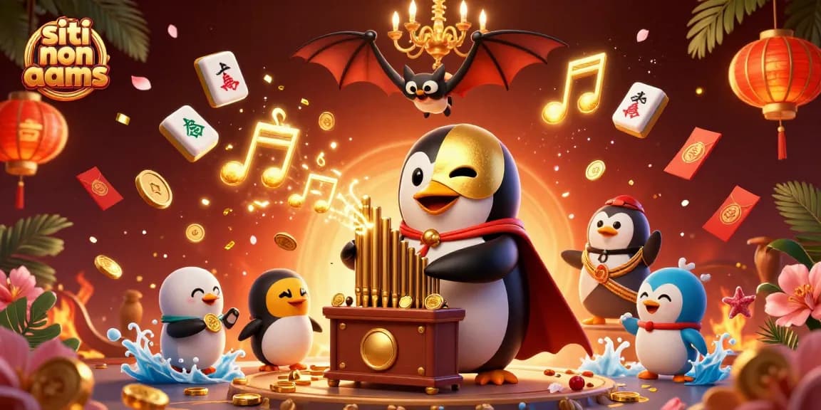 Scommetti nei siti non AAMS con un pinguino fantasma che suona mentre i soldi volano intorno.