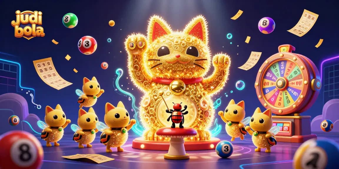 Engage in judi bola with a dynamic scene of playful fireflies and vibrant casino elements.