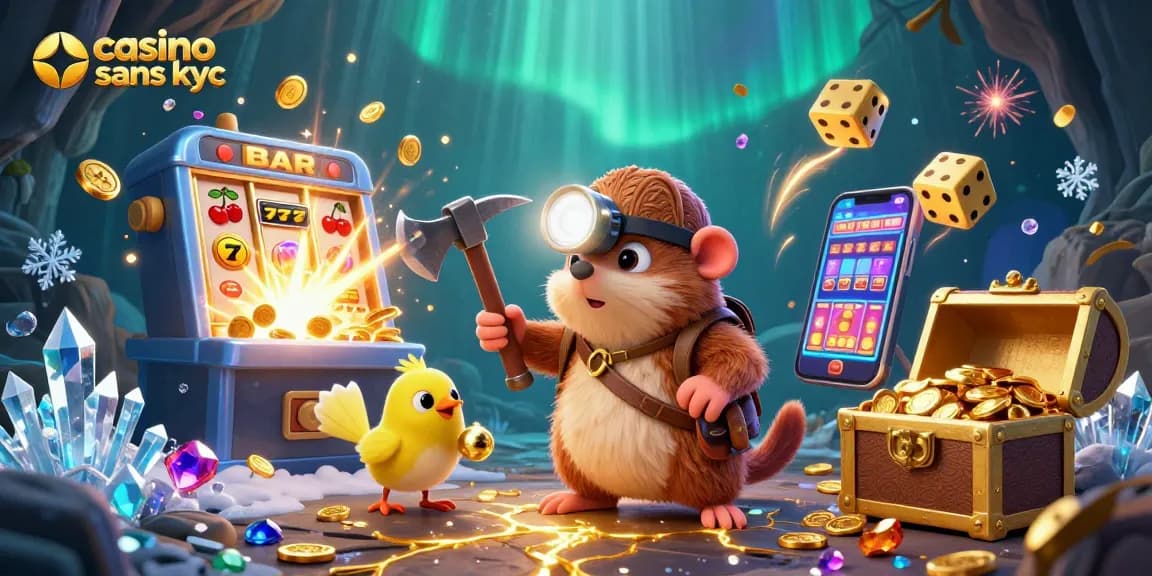 Éprouvez le frisson des jeux dans un casino sans KYC avec cet art 3D captivant.