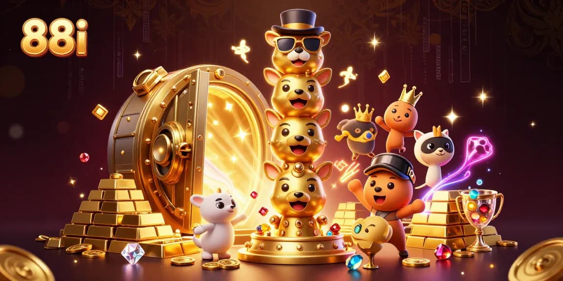 88i showcases a vibrant casino scene with an animated totem pole, dazzling treasures, and dynamic game elements.