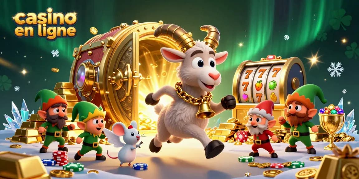 Visitez le casino en ligne où Krampus et des elfes s'amusent dans une ambiance féérique.