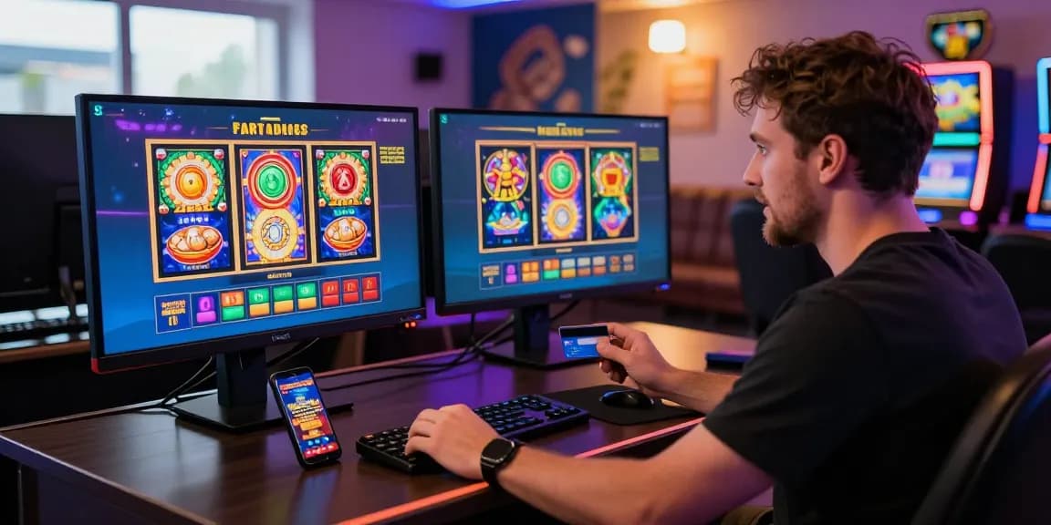 Exciting online casino gaming setup with UK player using credit card at https://scoarch.org.uk for a vibrant experience.
