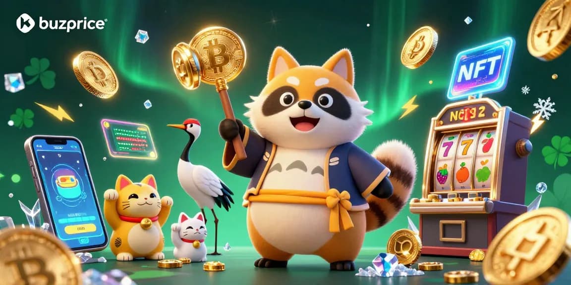 Enhance your gaming experience at buzprice with colorful characters and dynamic slot elements in a vibrant casino scene.