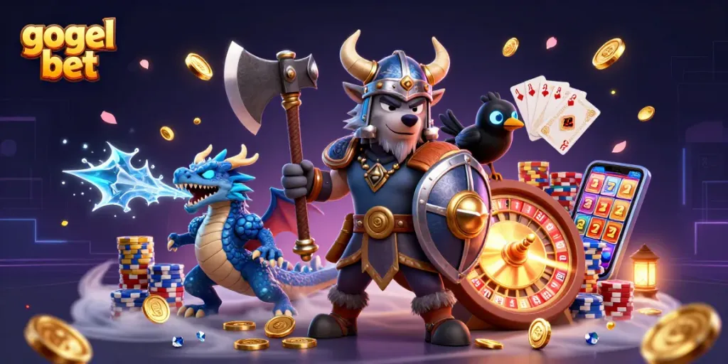 Memperkenalkan gogel bet dengan ilustrasi kasino yang penuh warna dan detail menarik, pengalaman bermain yang luar biasa.