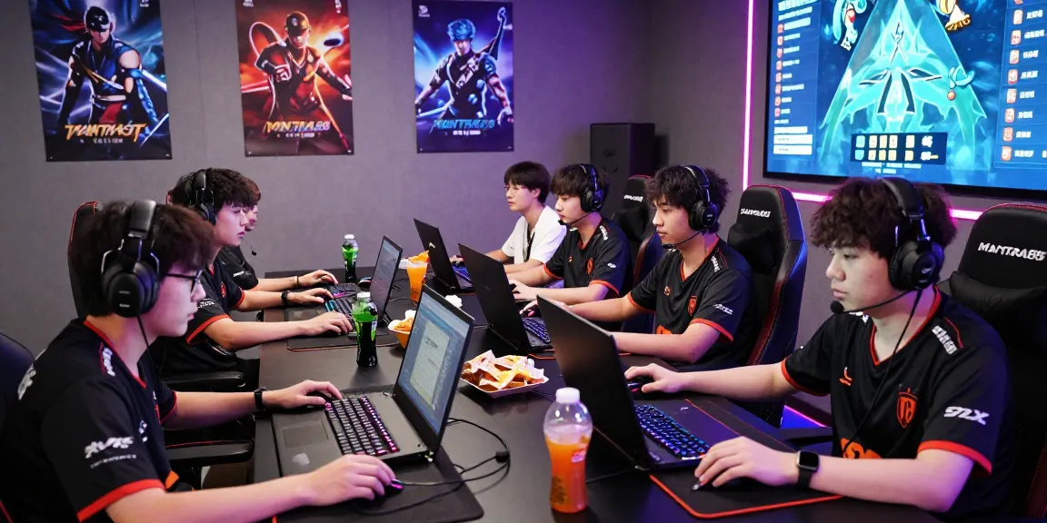 Intense gaming tournament with players using MANTRA88 platform during online competition.