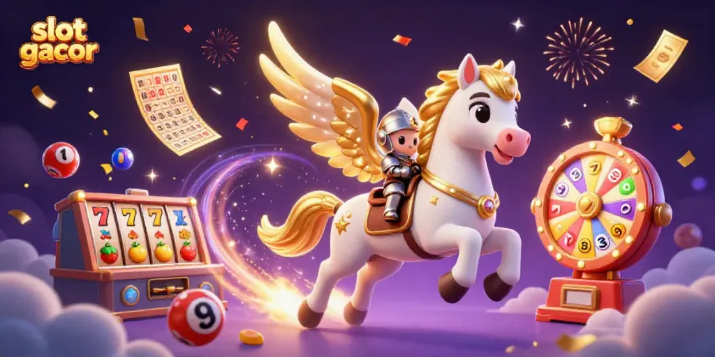 Engage in thrilling gaming action with slot gacor, featuring dynamic characters and vibrant casino elements.