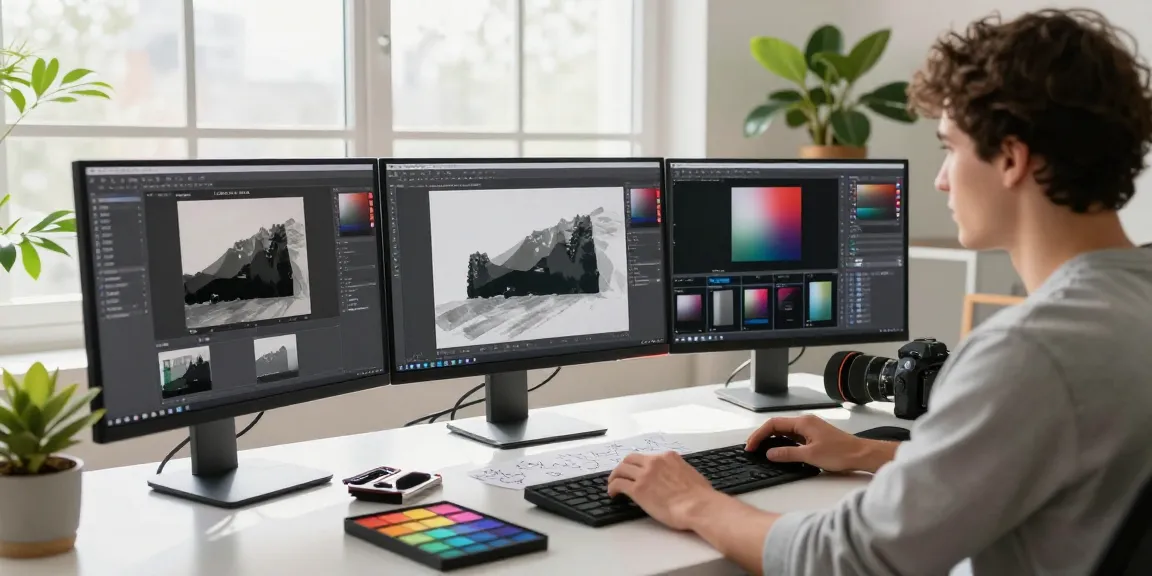 Designer using 截图工具 in a modern workspace for efficient productivity and creativity.