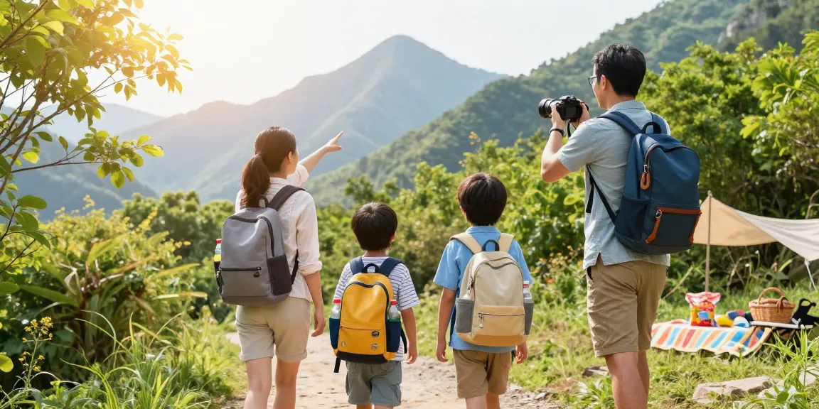 Family hiking together on a scenic trail, embodying the mantra88 spirit of adventure and exploration.