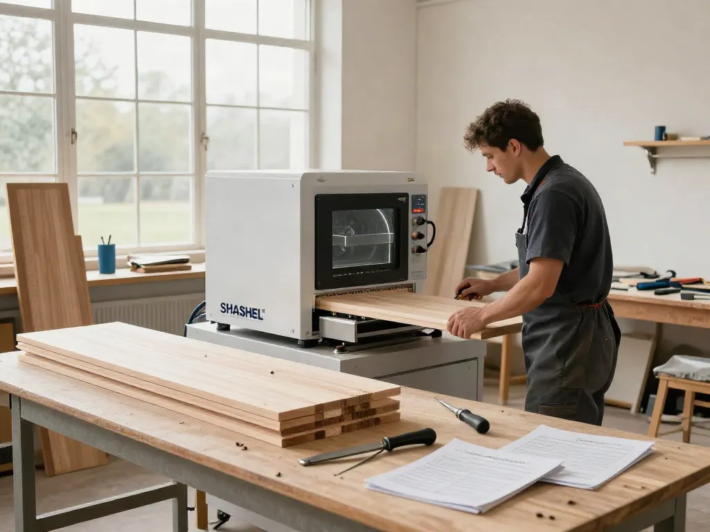 SHASHEL® microwave technology in a wood treatment workshop eliminating wood-boring insects.
