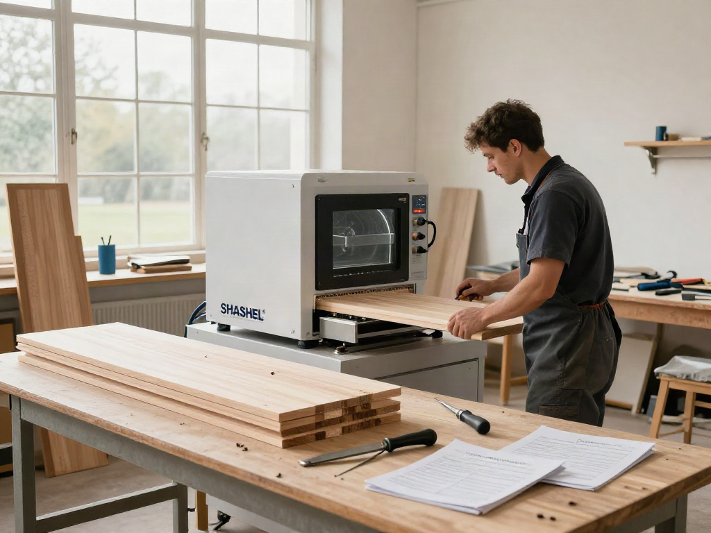SHASHEL® microwave technology in a wood treatment workshop eliminating wood-boring insects.