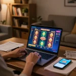 An engaged player explores exciting slot games on 88clb's online platform from the comfort of home.