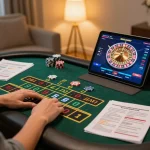 Paito macau session showing live dealer game on tablet with warm lighting in cozy home