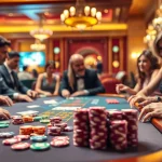 Experience the thrill of Non gamstop casino gaming with vivid chips and engaged players.