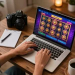 Engaging gameplay at webnk88 online casino with vibrant screens and cozy atmosphere
