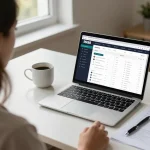 Person engaging in sports betting on RR88 platform from a cozy home office.