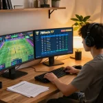 Engaged in online sports betting with 789win77, analyzing live odds and strategies.
