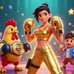 Experience thrilling gameplay at the beste online casino with vibrant slot machines and animated characters.