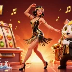 Experience the vibrant energy of 98WIN with animated slot reels and exciting casino elements.