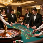 Players enjoying an exciting game of roulette at a luxury casino highlighting LLwin betting strategies