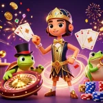 Spin for big wins at UFABET with a vibrant 3D casino scene featuring iconic characters and rich game elements.