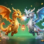 Experience exhilarating wins at hubet88 with thrilling dragons and a jackpot explosion in this vibrant 3D casino art.