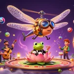 Play exciting games with IDCWIN88 while enjoying vibrant visuals of dragonfly pilots and lively frog croupiers.