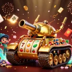 Experience winning moments with MPO08's vibrant 3D illustration of a miniature casino inside a golden beetle tank.