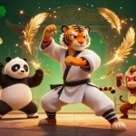 Scopri l'emozione del casino online non AAMS con un'illustrazione dinamica in 3D che presenta una tigre kung fu e amici.