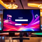 Access your 92 pkr login securely in a vibrant casino-themed setting.
